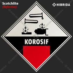 Label Limbah B3 - Korosif (Schotchlite)