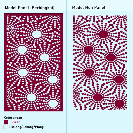 Cutting Stiker Motif Pola Letusan Cutting Stiker Motif Pola Letusan