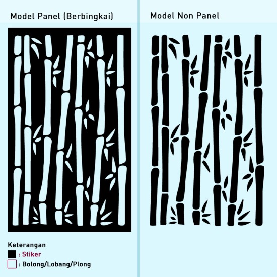Cutting Stiker Motif Bambu Rebung Cutting Stiker Motif Bambu Rebung