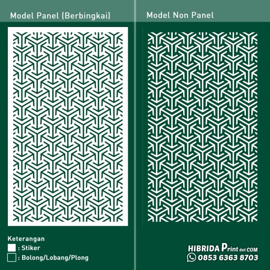 Cutting Stiker Motif Pola Trilock Cutting Stiker Motif Pola Trilock