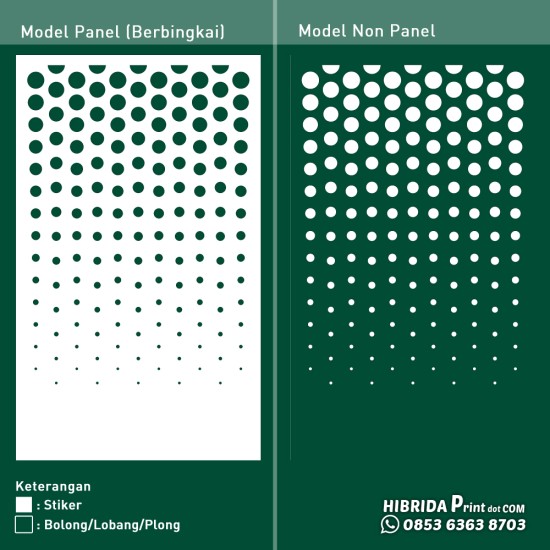 Cutting Stiker Motif Pola Dot Taper Cutting Stiker Motif Pola Dot Taper