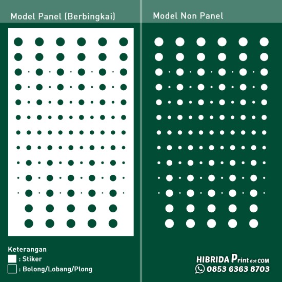 Cutting Stiker Motif Pola Dot Rev Cutting Stiker Motif Pola Dot Rev