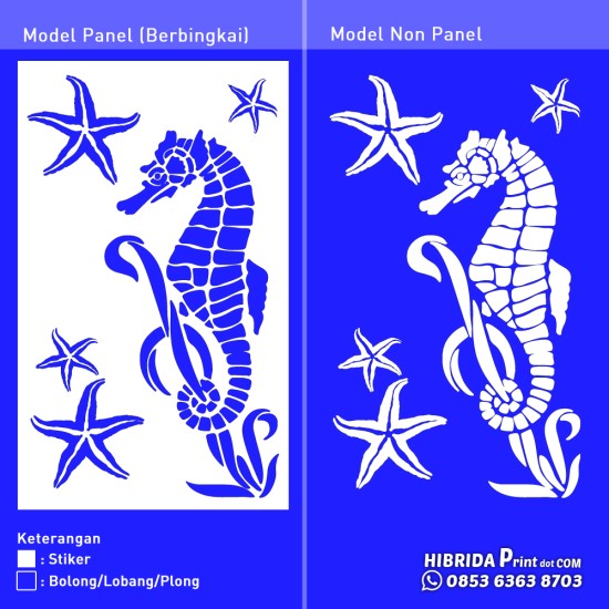 Cutting Stiker Motif Kuda Laut Cutting Stiker Motif Kuda Laut