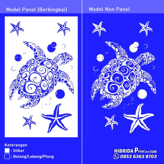 Cutting Stiker Motif Penyu Cutting Stiker Motif Penyu