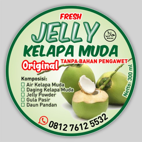 Label Jelly Kelapa Muda