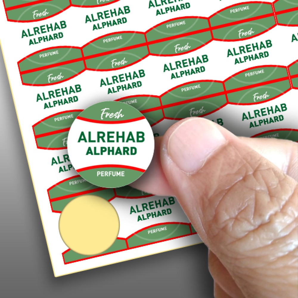 Stiker Parfume Alrehab Alphard | Layanan Design dan Jasa Cetak Hibrida ...