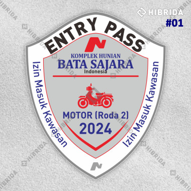 Gate Pass Car Sticker Cetak Stiker Gate Pass Motor