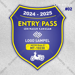 Stiker Entry Pass Motor Stiker Entry Pass Motor