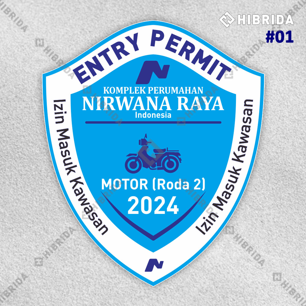 Entry Permit Sticker Cetak Stiker Entry Permit Motor
