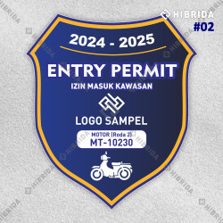 Stiker Entry Permit Motor Stiker Entry Permit Motor