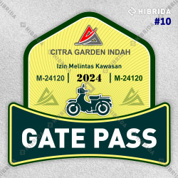 Stiker Gate Pass Motor Stiker Gate Pass Motor