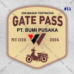 Stiker Gate Pass Motor