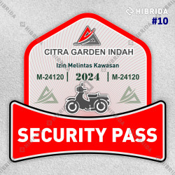 Stiker Security Pass Motor Stiker Security Pass Motor