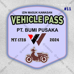 Stiker Vehicle Pass Motor Stiker Vehicle Pass Motor