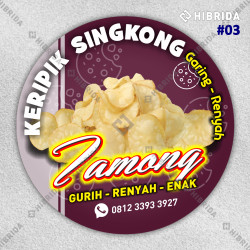 Label Keripik Singkong - Bulat