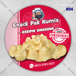 Label Keripik Singkong - Bulat
