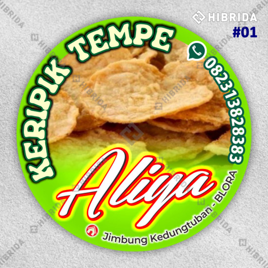 Label Keripik Tempe Ukuran 5 x 5