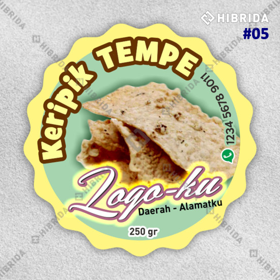 Label Keripik Tempe Ukuran 5 x 5