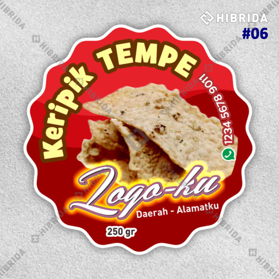 Label Keripik Tempe Ukuran 5 x 5