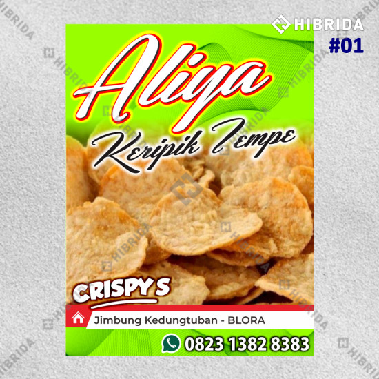 Label Keripik Tempe Ukuran 6 x 8