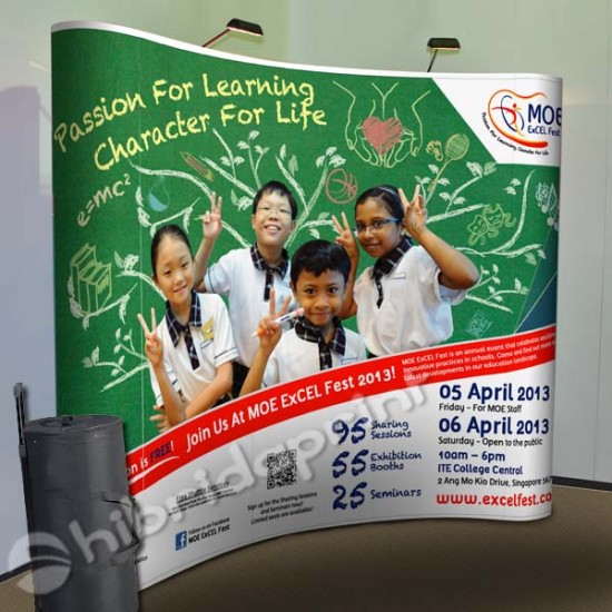 Back Wall 3x3 Curve - Doff | Layanan Design dan Jasa Cetak Hibrida Print