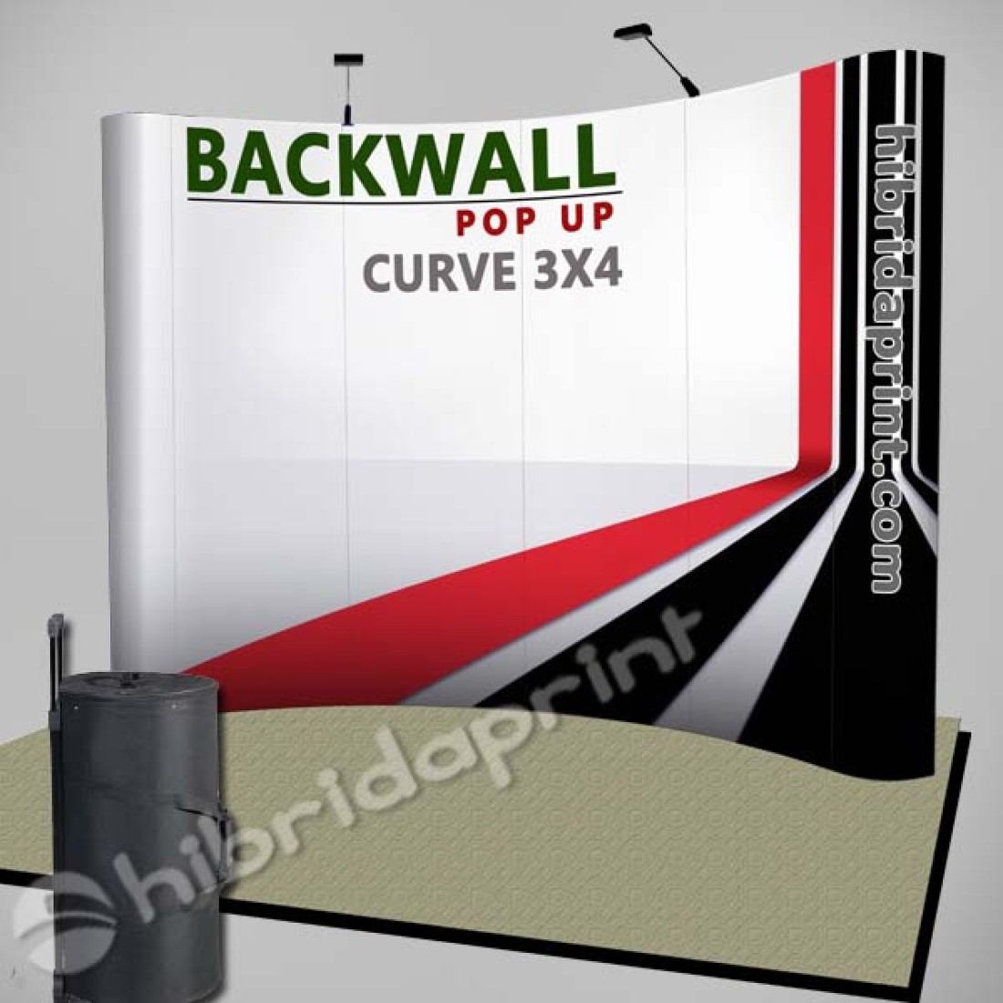 Back Wall 3x4 Curve - Doff | Layanan Design dan Jasa Cetak Hibrida Print