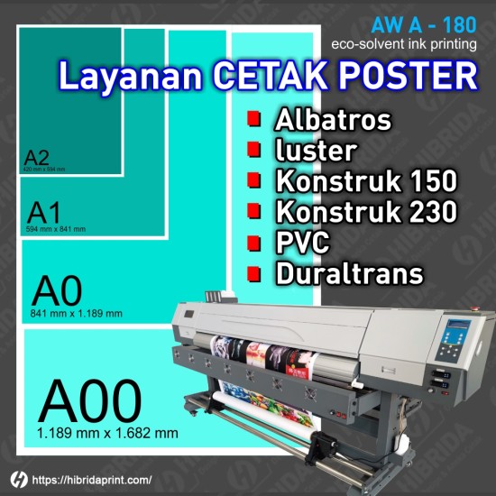 Cetak Poster A00 - Eco Print AW-180