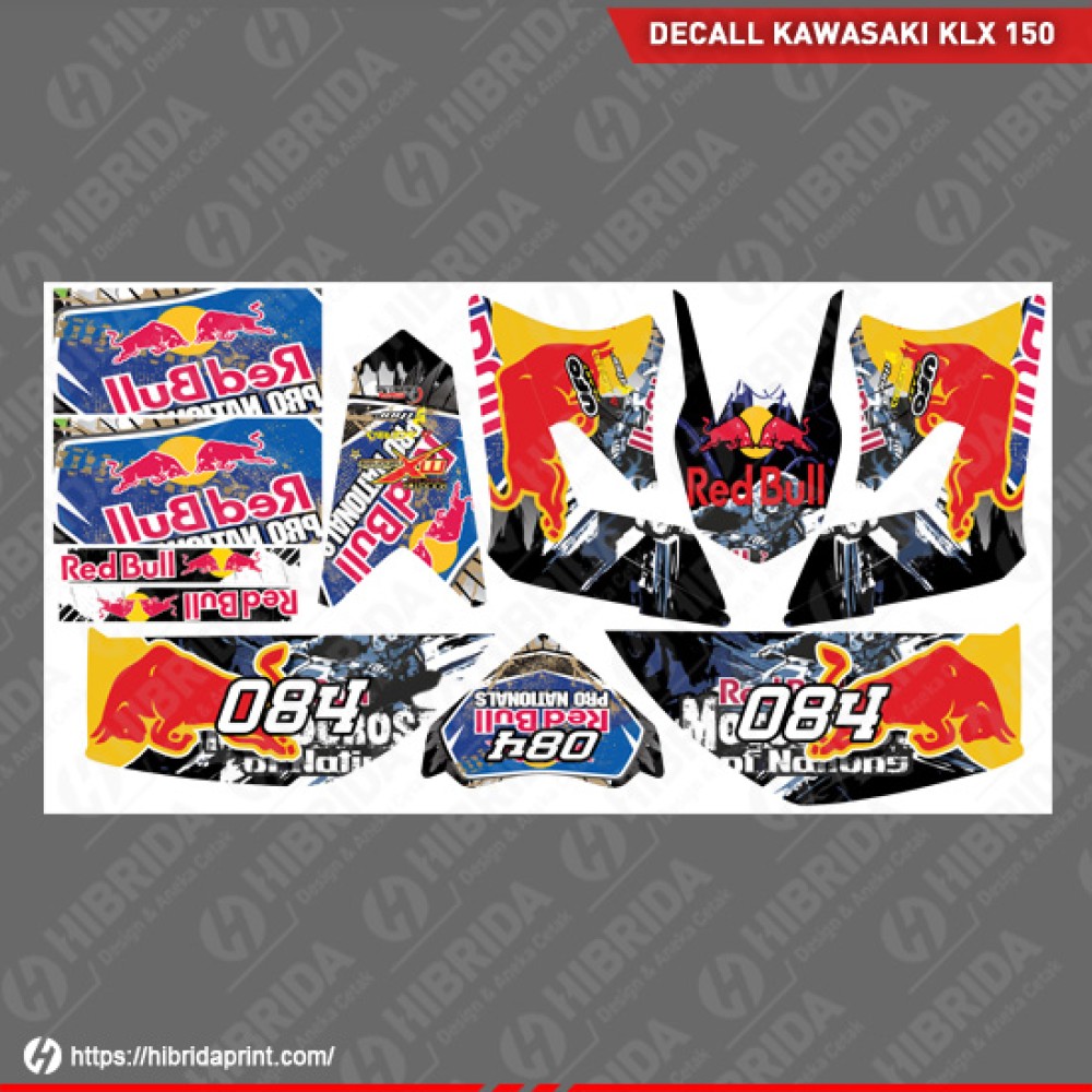 File JPG Stiker Decal KLX 150 Redbull Custom 084