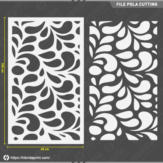 Pola Cuttingan Motif  27 Tear Drops