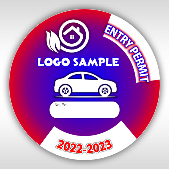Stiker Entry Permit Mobil 002